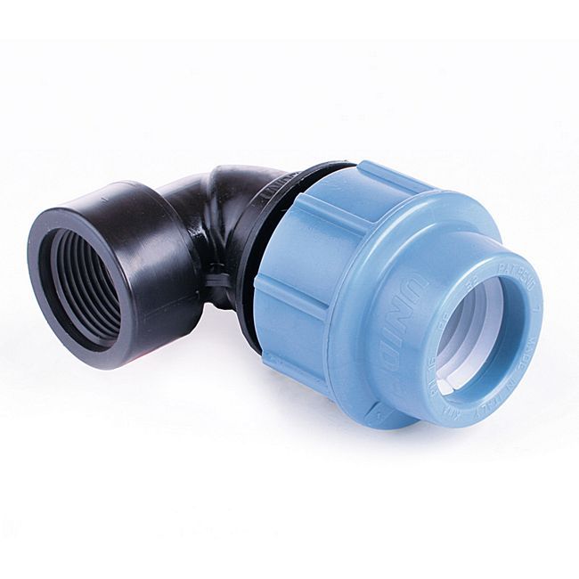 PE-bøjning Pipelife med indvendigt gevind 32 mm x 3/4"