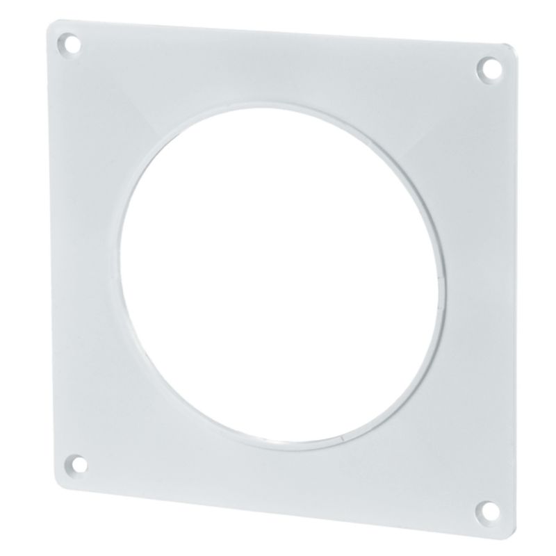 Vægflange Vents 100 mm hvid