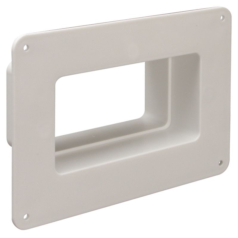 Indbygningsvægflange Vents 120 x 60 mm hvid