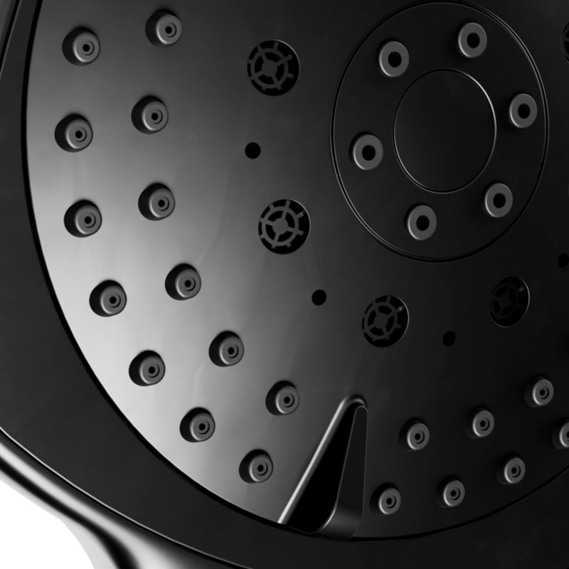 GoodHome Teesta brusekolonne med termostatbatteri i mat‑sort finish