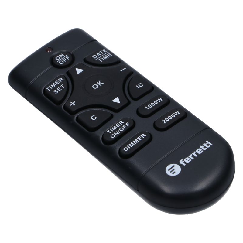 Elektrisk pejs FERRETTI Elena halvrund LED 71 cm - 1 stk