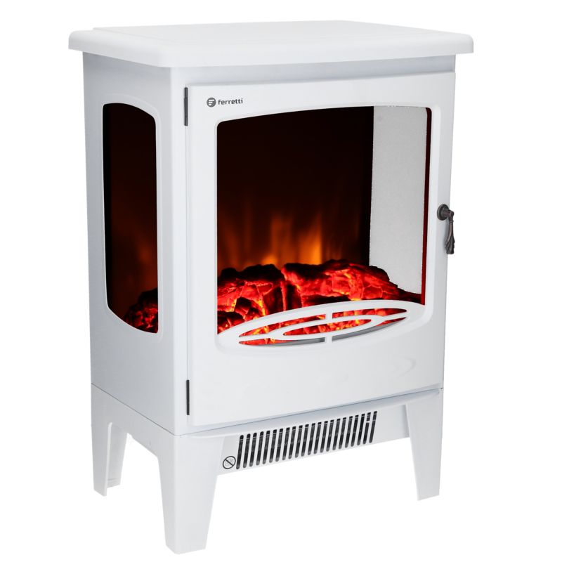 Elektrisk pejs FERRETTI Nora hvid 3D LED - 1 stk