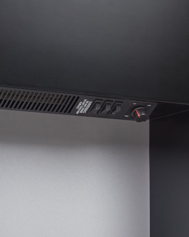 Elektrisk pejs med varmefunktion Djurab sort 1 stk.