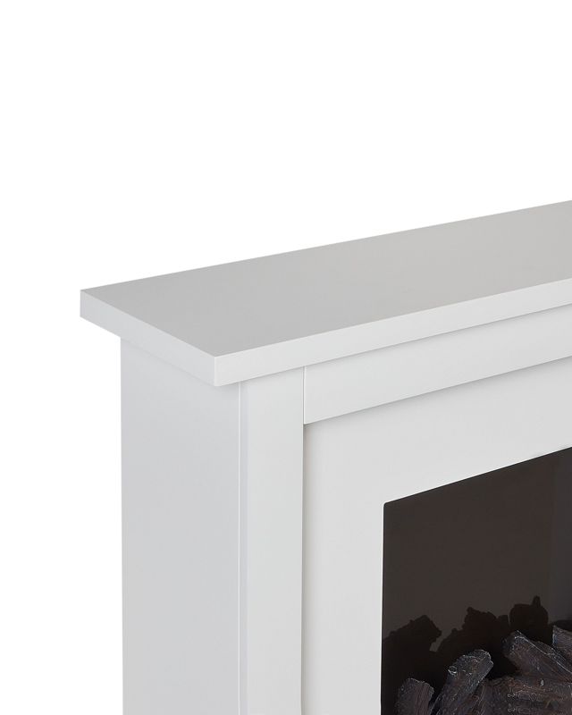 Elektrisk pejs med varmefunktion Karoo hvid 1 stk.