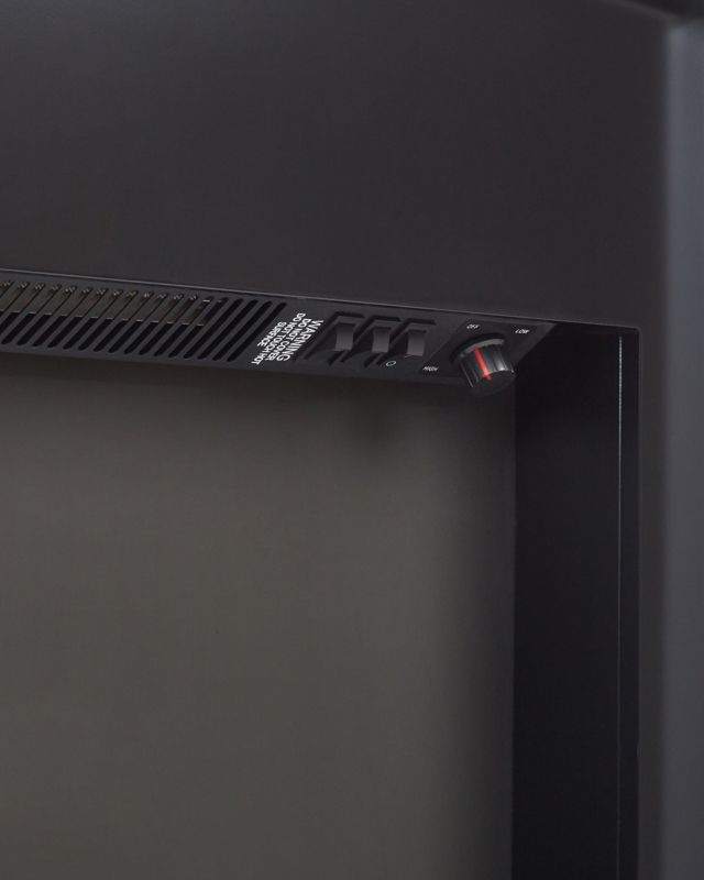 Elektrisk pejs med varmefunktion Nyiri hvid 1 stk.