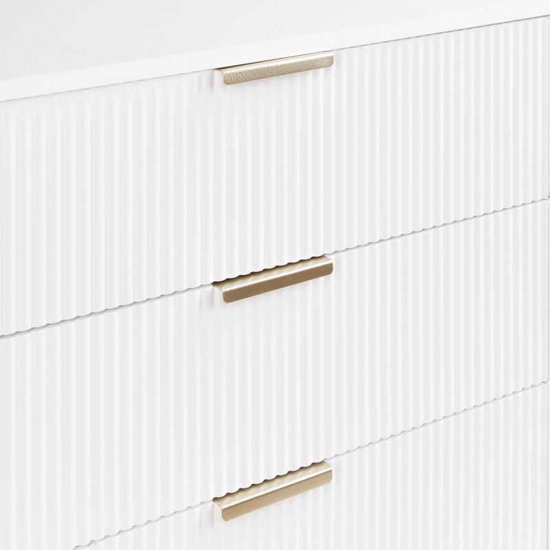 Kommode Soho 6 Skuffer Hvid 120x40x78 cm