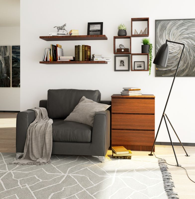 Kommode Akord K60 Wenge 60 cm 3 skuffer mat‑wenge 60x40x77 cm 1 stk.