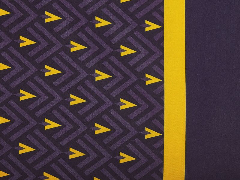 Sengetøjssæt Wallingford zigzag-mønster 135x200 cm Satinbomuld Blå 1 sæt