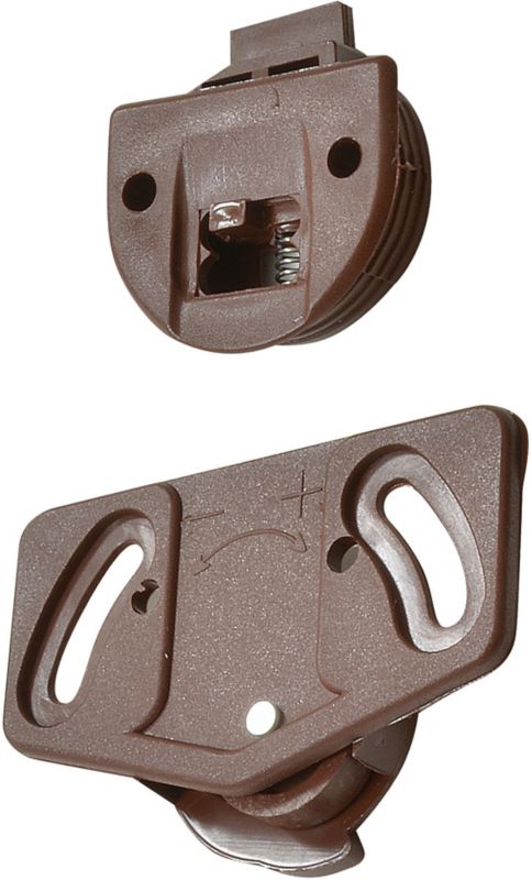 Komplet med nederste rulle og øverste skinnesæt i brun