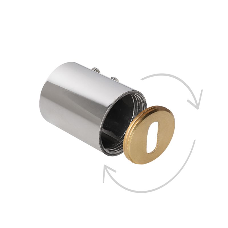 Shop Line monteringsende fi 25 mm harpe krom