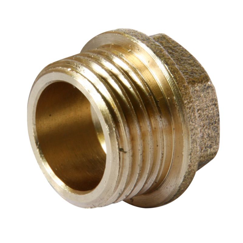 1/2" messingprop i guldfarve