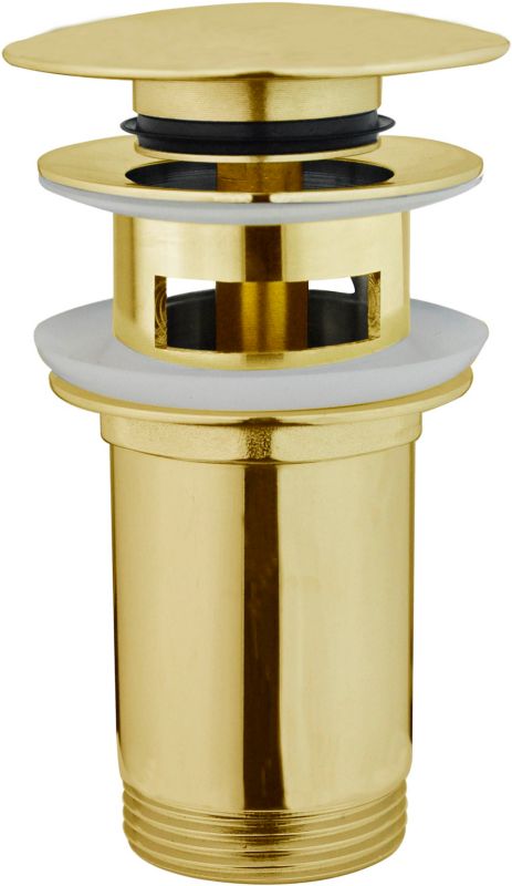 Klik-klak bundprop til håndvaske med overløb i guld