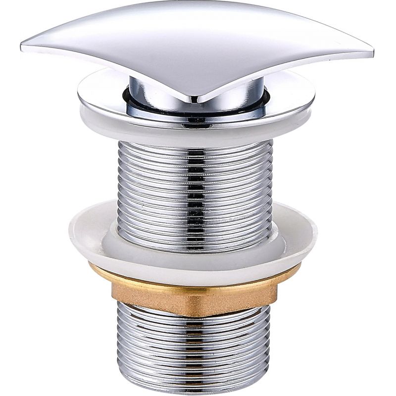 Mexen klik-klak prop, firkantet, krom, 1 stk.