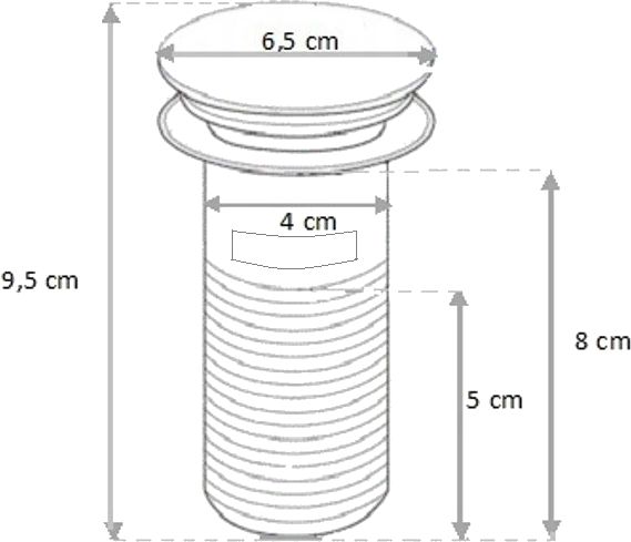 Klik-klak bundprop til håndvask Mexen i guldfinish, 1 stk.