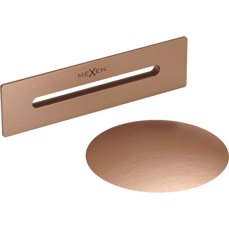 Kobberbørstet overløbsprop til badekar Uni, 1 stk.