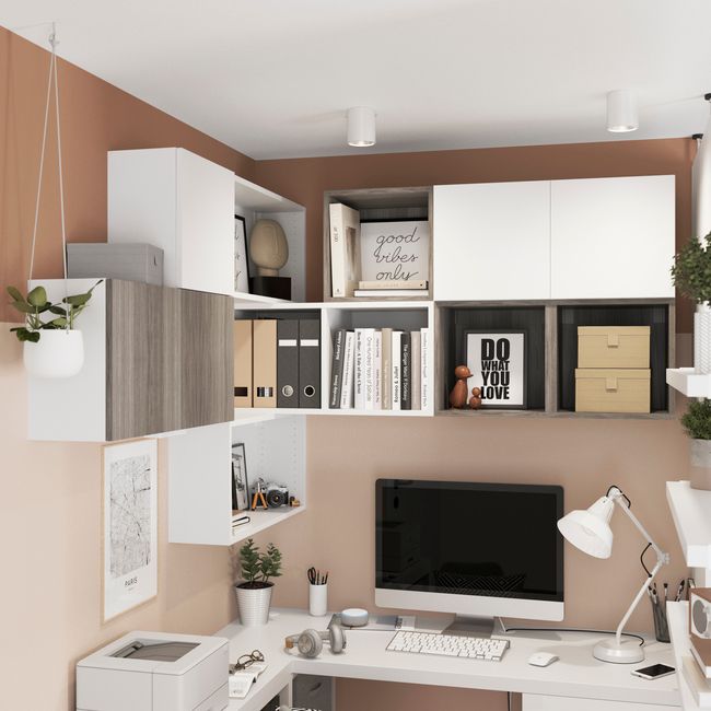 GoodHome Atomia korpus 20 x 37,5 x 75 cm hvid