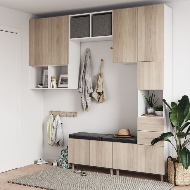 GoodHome Atomia korpus 35 x 112,5 x 37,5 cm hvid