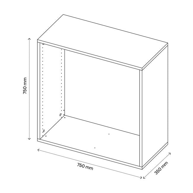 GoodHome Atomia korpus 35 x 75 x 75 cm hvid