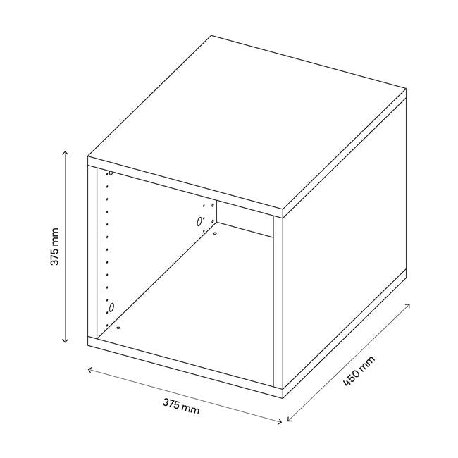 GoodHome Atomia korpus 45 x 37,5 x 37,5 cm hvid
