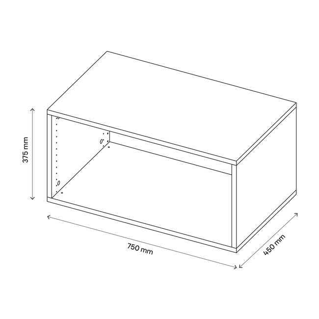 GoodHome Atomia korpus 45 x 37,5 x 75 cm hvid