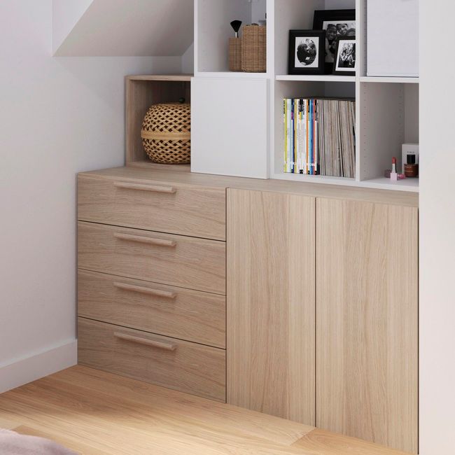 GoodHome Atomia korpus 45 x 75 x 75 cm i egetræ