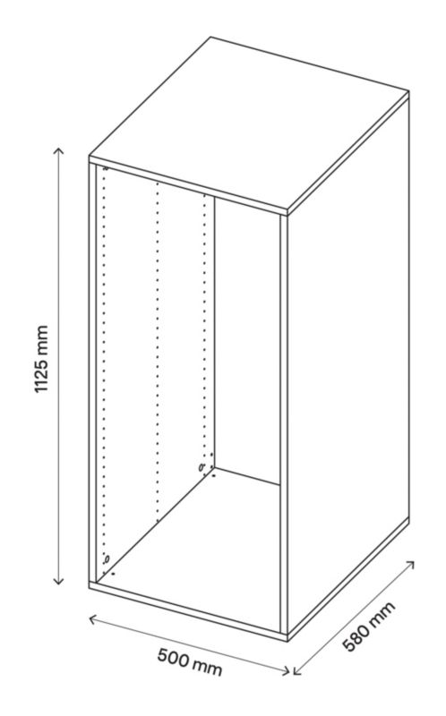 GoodHome Atomia korpus 58 x 112,5 x 50 cm grå eg