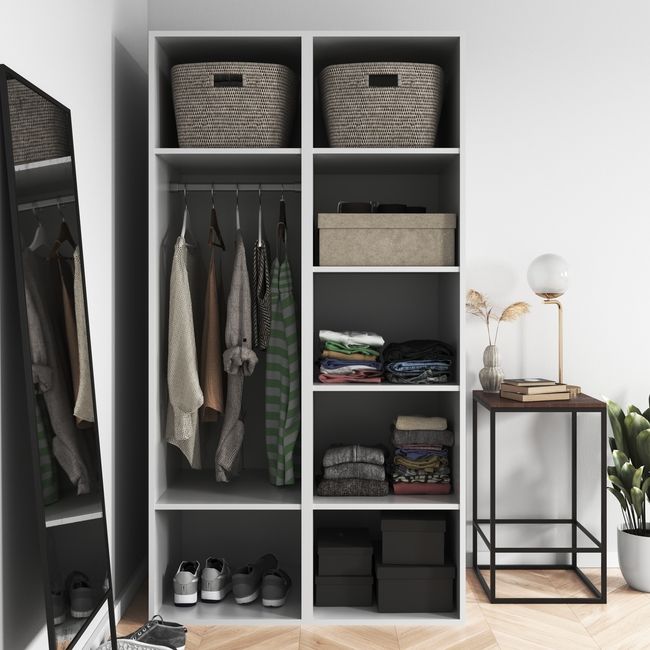 GoodHome Atomia korpus 58 x 187,5 x 50 cm hvid