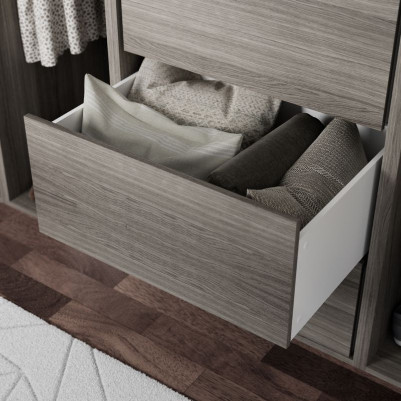 GoodHome Atomia korpus 58 x 225 x 75 cm i grå eg