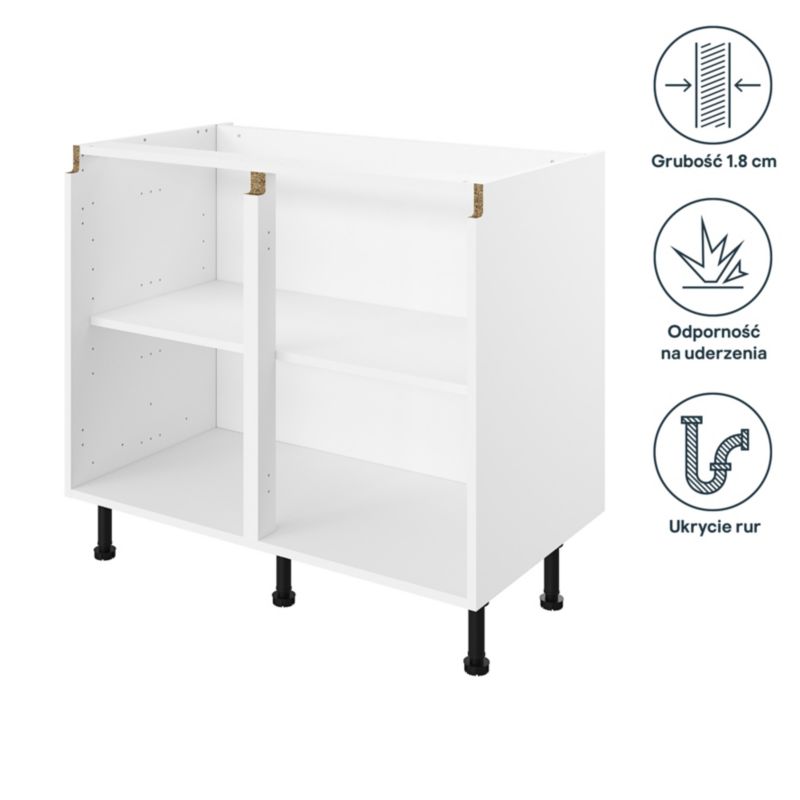 GoodHome Innovo køkkenskabskorpus 100 cm hvid