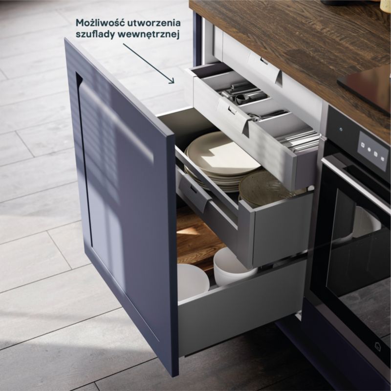 Korpus til dyb skuffe GoodHome Soto 60 cm i antracit