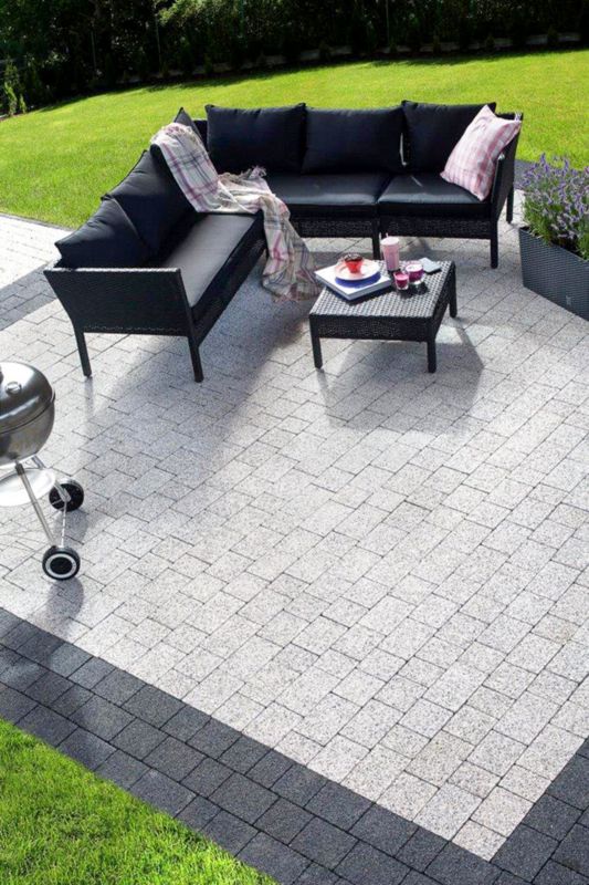 Polbruk Trento 6 cm grafitfarvet vaskede betonfliser