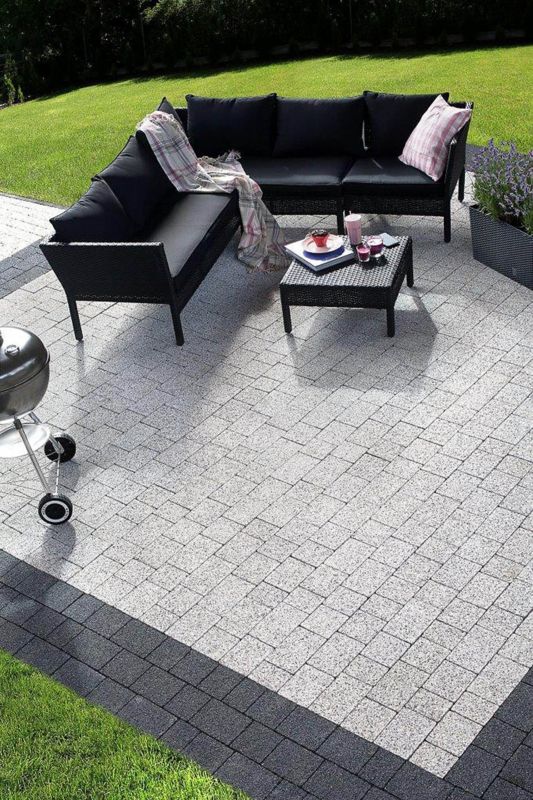 Vasket betonflise Polbruk Trento 6 cm grå