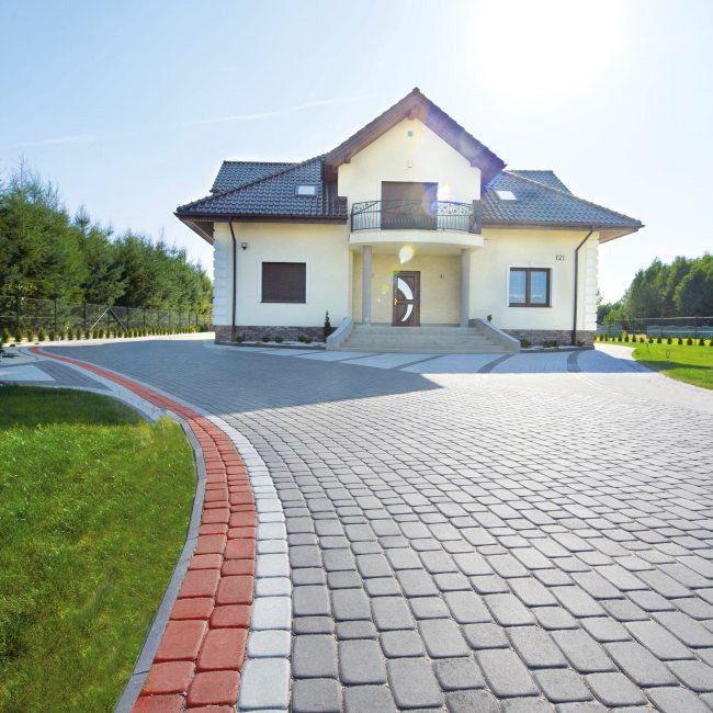 Polbruk Nostalite 6 cm rød betonflise