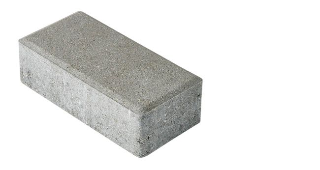 Polbruk rektangulær flise 4 cm grå