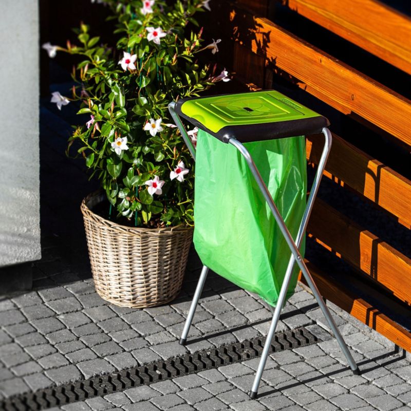 KADAX affaldsstativ til affaldssortering med 1 plads til 120L sække, stel