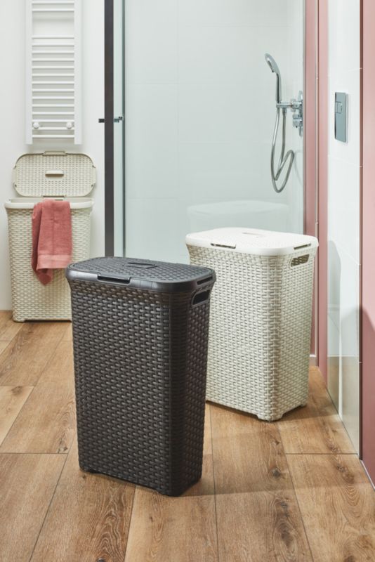 Curver Natural Style vasketøjskurv 40 l i cremefarve