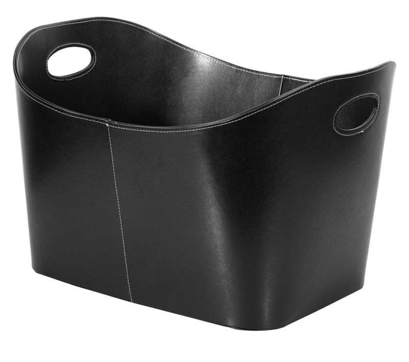 Blyss briketskasse i læderimitation