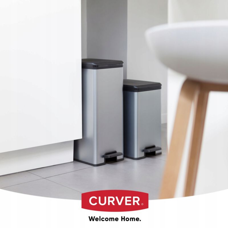 Curver Slim Bin affaldsspand 40L, sølv