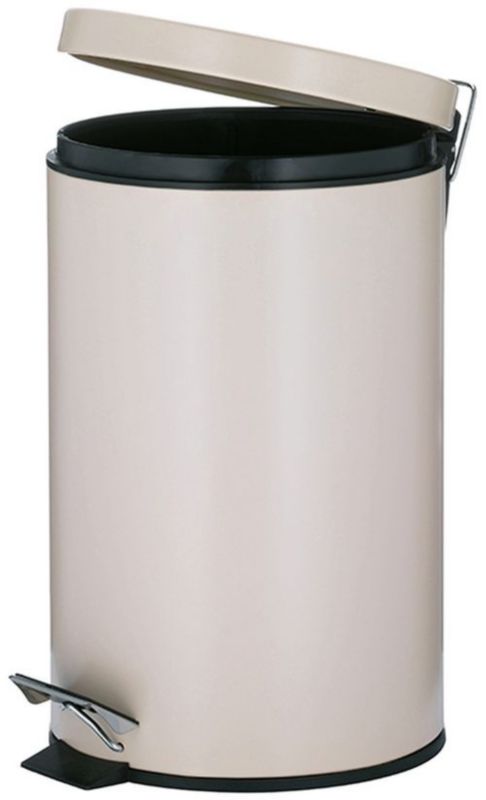 Metalisk pedalspand 12 L beige 40 cm