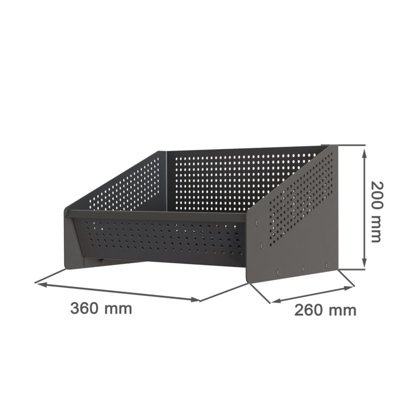 Pelletkurv 36x20x26 cm Sort Stål