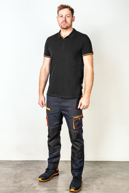 Polo-shirt Garage 100% bomuld pique L sort 1 stk.