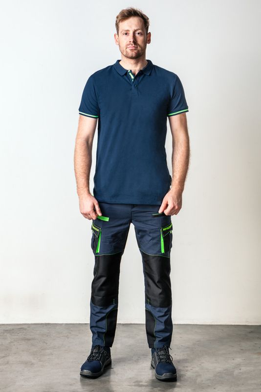 Motosynteza polo t-shirt 100% bomuld pique S navy blå 1 stk.
