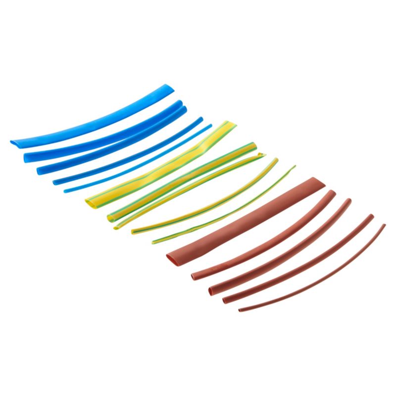 Termoforkrympningsrør Diall 2-8 mm mix farver 15 stk.