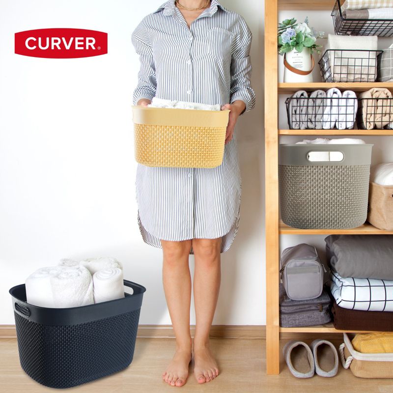 Rektangulær kurv 30L Curver Filo Recycled, gul