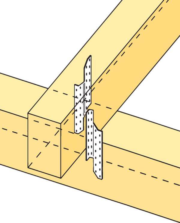 Venstre pælebeslag Simpson 34,5 x 170 x 2 mm