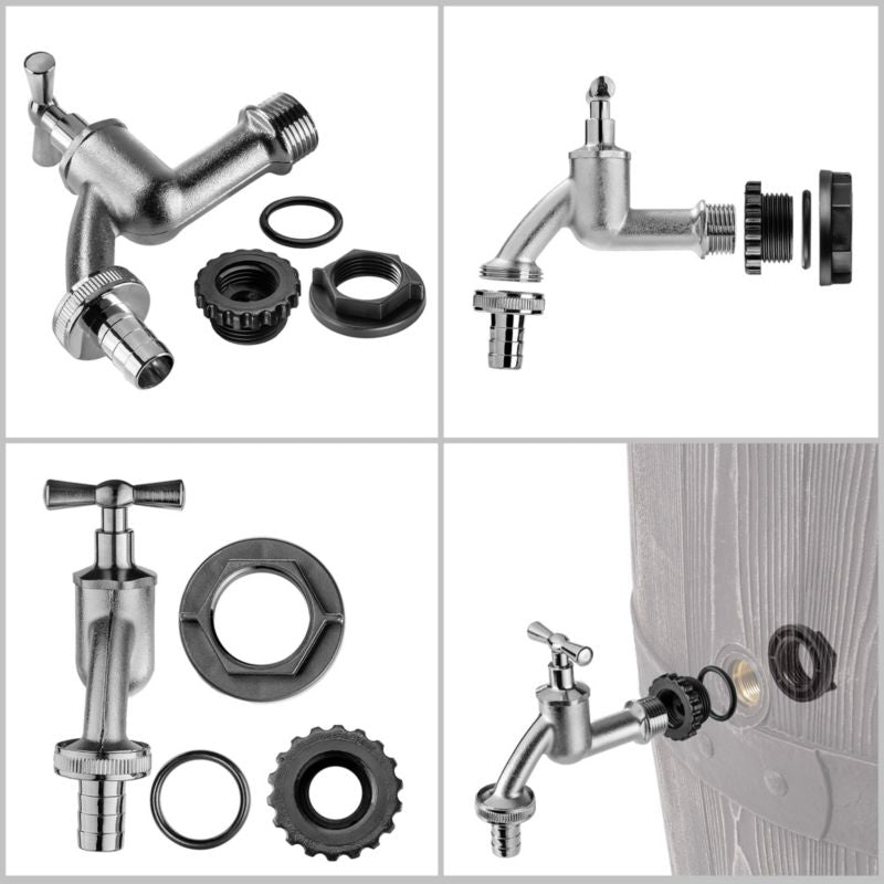 Kran KADAX til beholder - ventil og kobling 3/4 til regnvandstønde