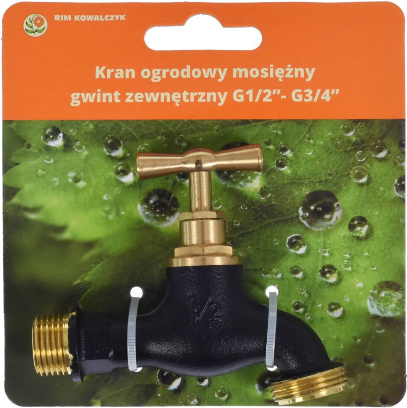 Sort messinghane 1/2" 3/4"