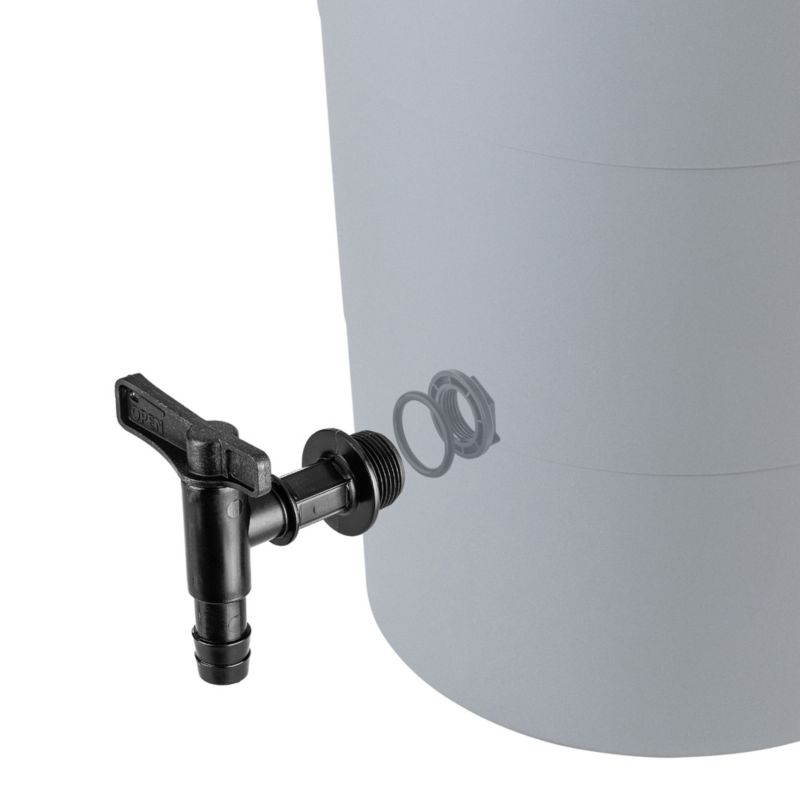 Kran Kadax til regnvandstank med ventil og 3/4" kobling – praktisk og holdbar