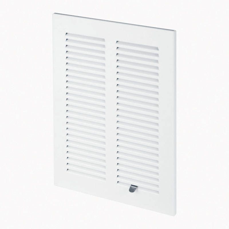 Dekorativ metalrist 14 x 21 cm med hvid jalousi