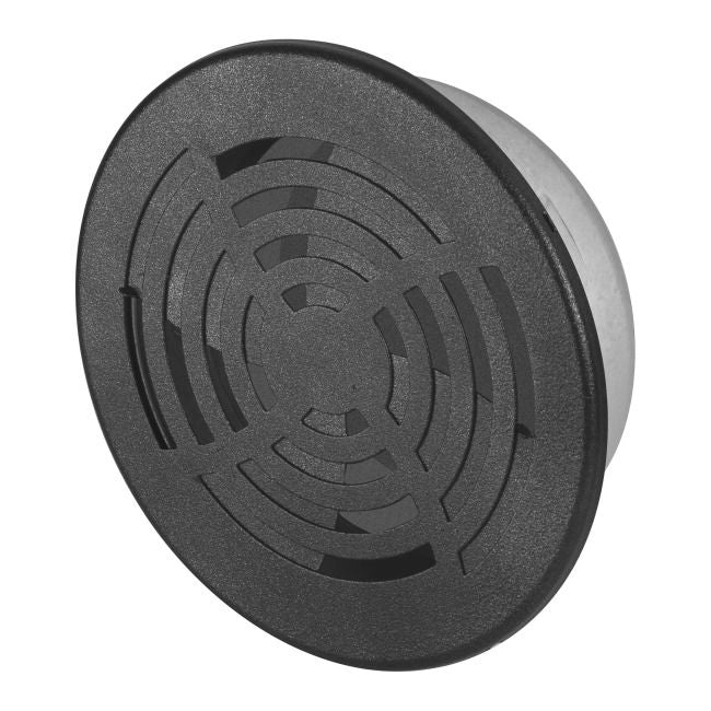 Dekorativ metalrist med jalousi Ø 10 cm i grafitgrå